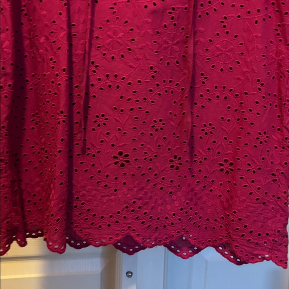Vibrant Pink Eyelet Blouse - Picture 4 of 6